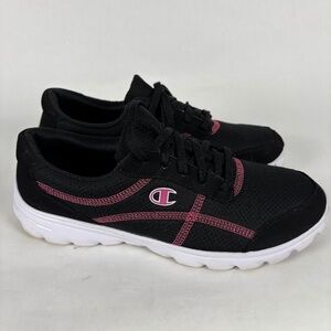 Champion, Black/Red Sneakers Walk/Run, Casual Shoes Size 10W